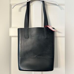 Hunter Black Rubber Tote Bag